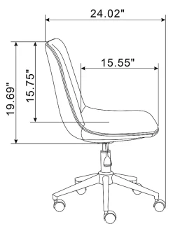 Realspace® Floor Display Praxley Faux Leather Low-Back Task Office Chair, Brown, BIFMA Compliant