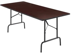 Realspace® Folding Table, 29"H x 72"W x 30"D, Walnut