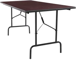 Realspace® Folding Table, 29"H x 72"W x 30"D, Walnut