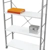Realspace® Halton 46 3/4"H 3-Shelf Contemporary Bookcase, White/Light Finish