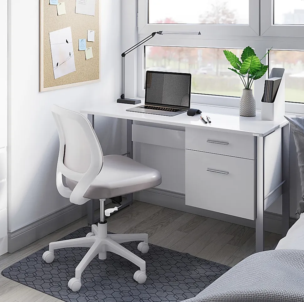 Realspace® Halton 48"W Computer Desk, White