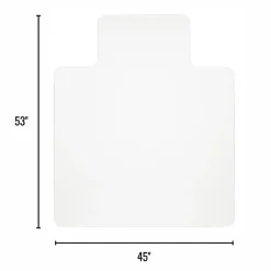 Realspace™ Hard Floor Chair Mat, Wide Lip, 45" x 53", Clear, OD47650