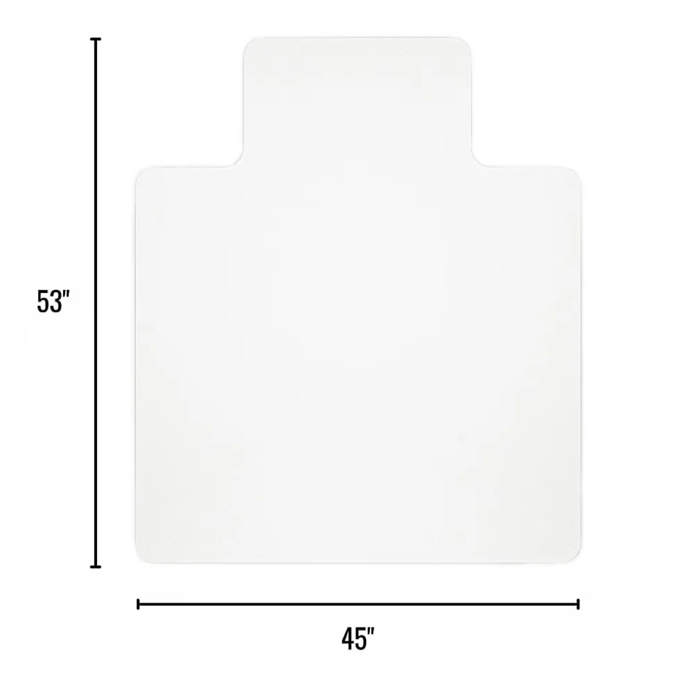 Realspace™ Hard Floor Chair Mat, Wide Lip, 45" x 53", Clear, OD76600