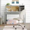 Realspace® Haven 46”W Student Storage Desk With Hutch, Light Gray