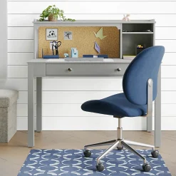 Realspace® Haven 46”W Student Storage Desk With Hutch, Light Gray
