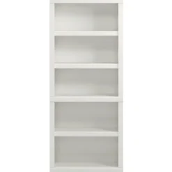 Realspace® 72"H 5-Shelf Bookcase, Arctic White