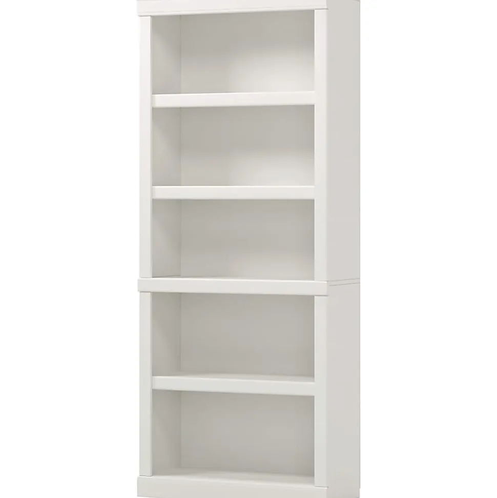 Realspace® 72"H 5-Shelf Bookcase, Arctic White