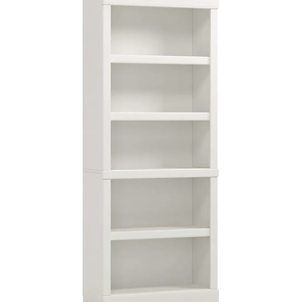 Realspace® 72"H 5-Shelf Bookcase, Arctic White