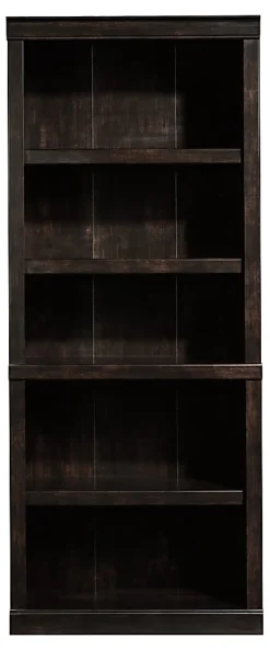 Realspace® 72"H 5-Shelf Bookcase, Peppered Black