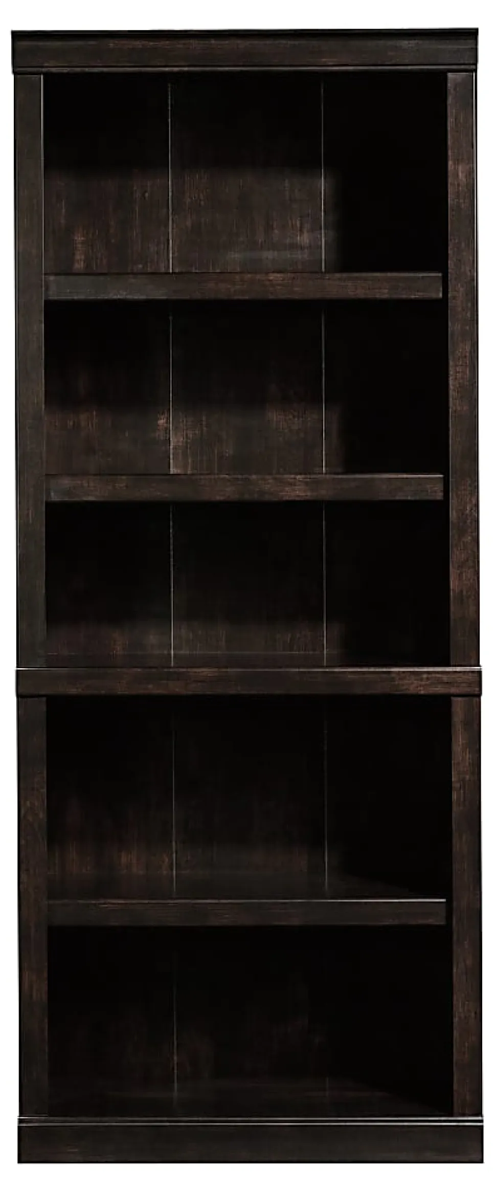 Realspace® 72"H 5-Shelf Bookcase, Peppered Black