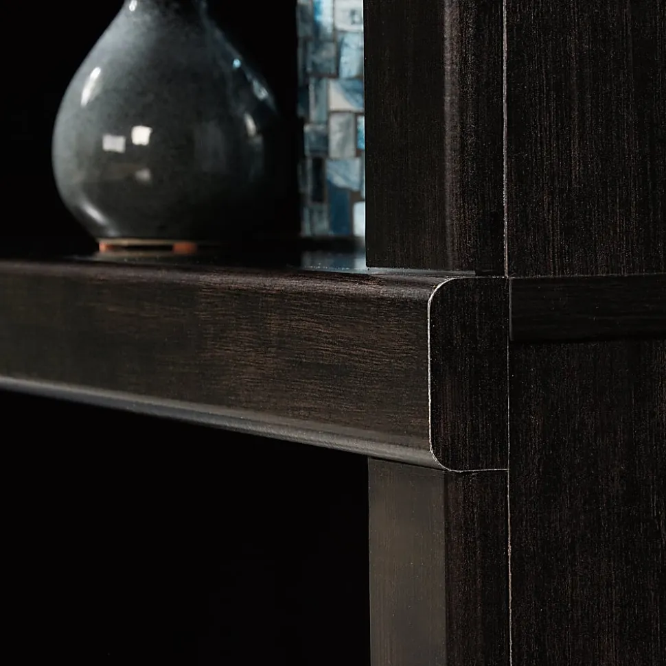 Realspace® 72"H 5-Shelf Bookcase, Peppered Black