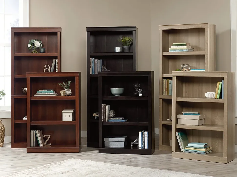 Realspace® 72"H 5-Shelf Bookcase, Peppered Black