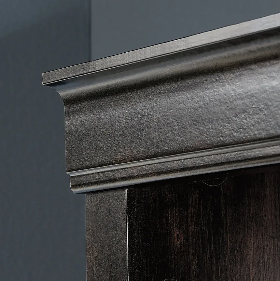 Realspace® 72"H 5-Shelf Bookcase, Peppered Black