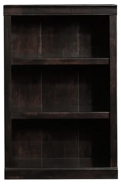 Realspace® 45"H 3-Shelf Bookcase, Peppered Black
