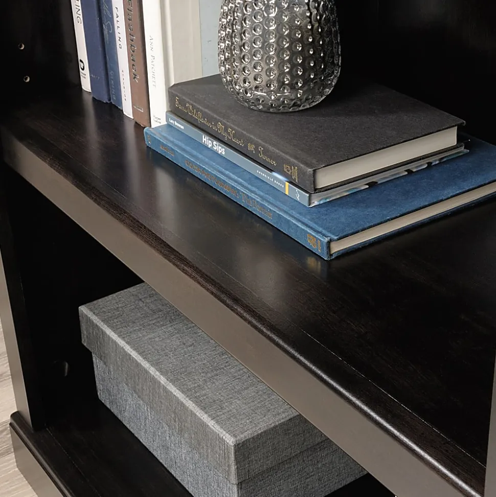 Realspace® 45"H 3-Shelf Bookcase, Peppered Black