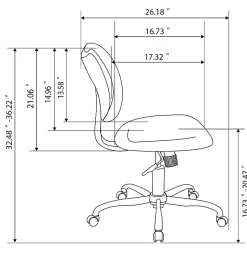 Realspace® Jancy Mesh Low-Back Task Office Chair, Black/Chrome, BIFMA Compliant