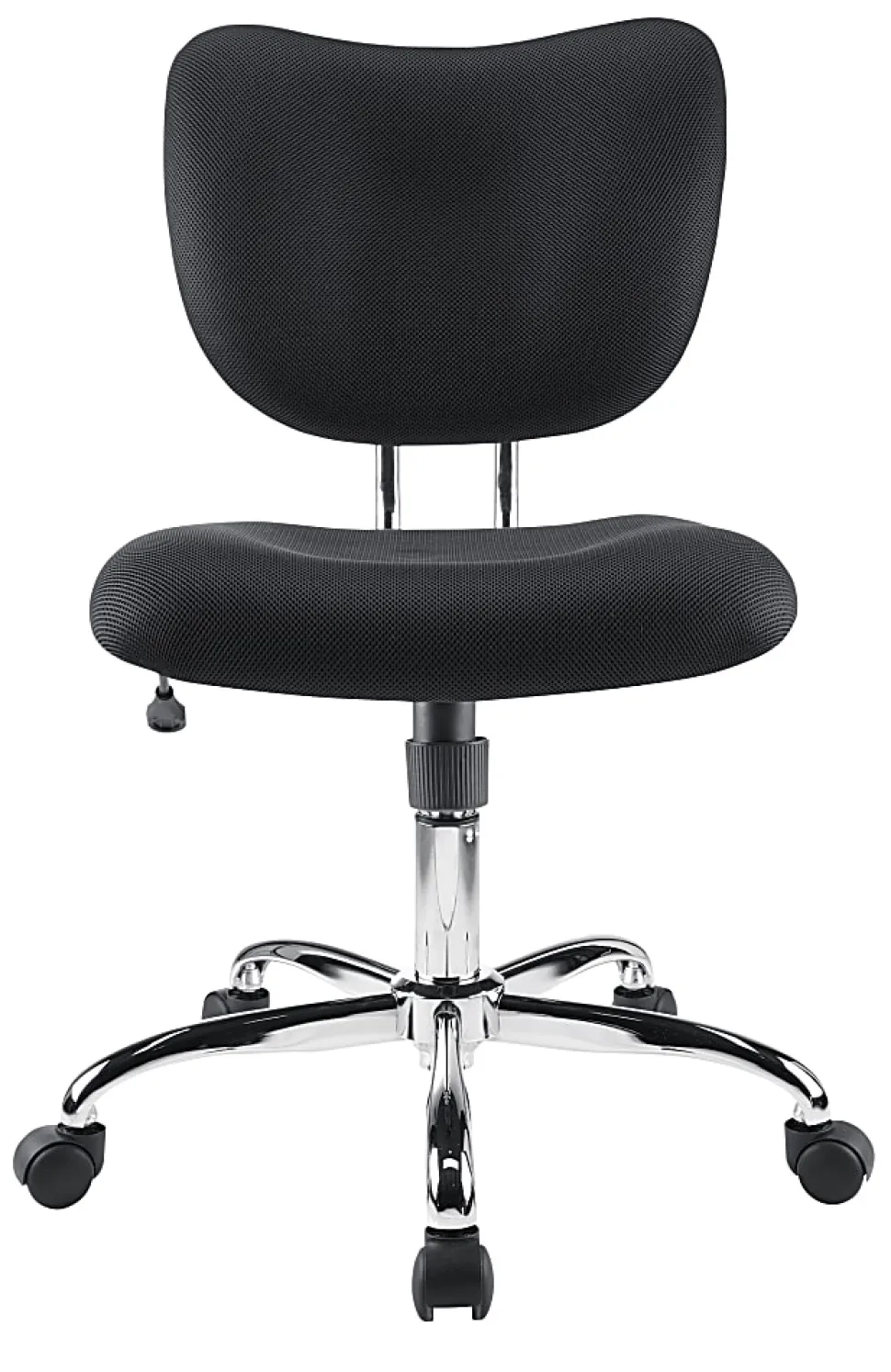 Realspace® Jancy Mesh Low-Back Task Office Chair, Black/Chrome, BIFMA Compliant