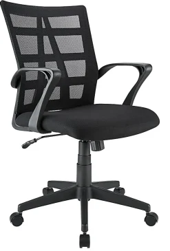 Realspace® Jaxby Mesh/Fabric Mid-Back Task Office Chair, Black, BIFMA Compliant