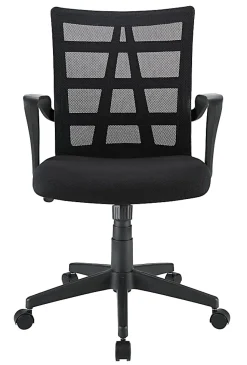 Realspace® Jaxby Mesh/Fabric Mid-Back Task Office Chair, Black, BIFMA Compliant