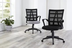 Realspace® Jaxby Mesh Mid-Back Task Office Chair, Black/Gray, BIFMA Compliant