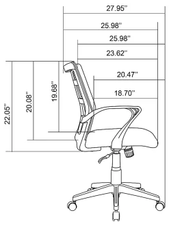 Realspace® Jaxby Mesh Mid-Back Task Office Chair, Black/Gray, BIFMA Compliant