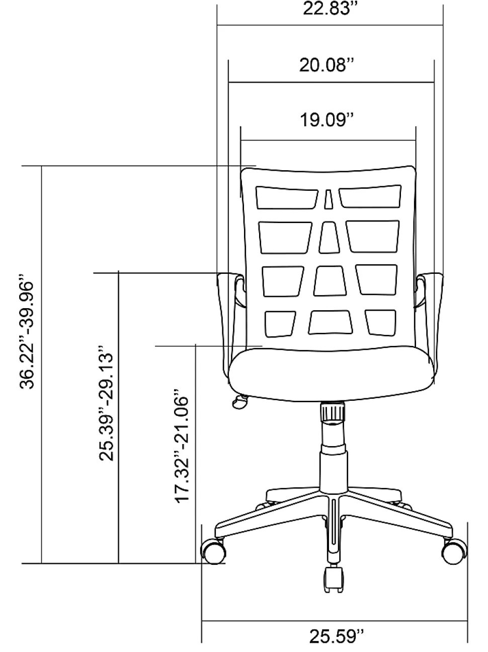 Realspace® Jaxby Mesh Mid-Back Task Office Chair, Black/Gray, BIFMA Compliant