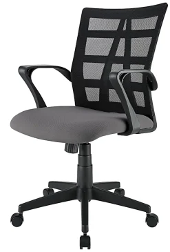Realspace® Jaxby Mesh Mid-Back Task Office Chair, Black/Gray, BIFMA Compliant