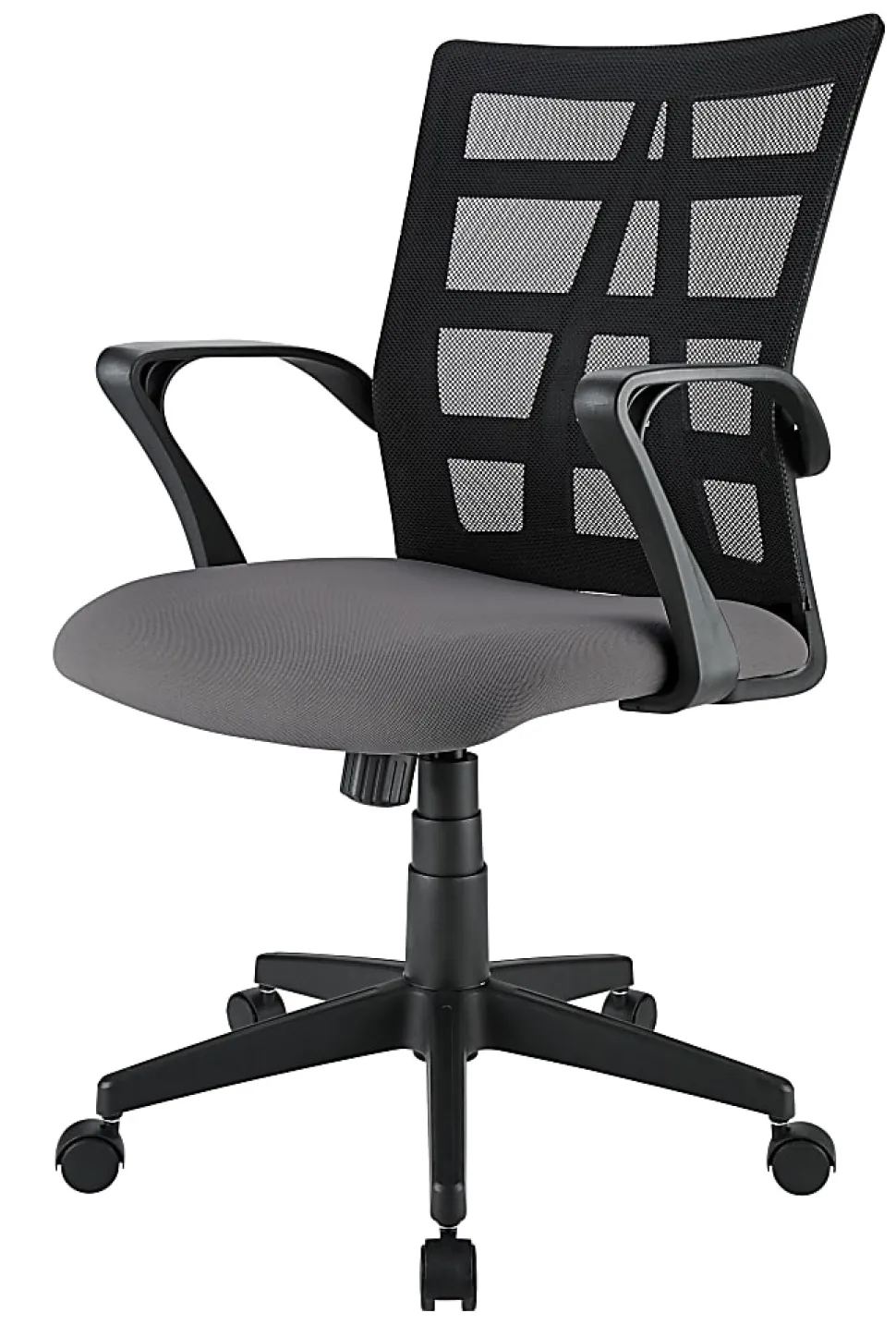 Realspace® Jaxby Mesh Mid-Back Task Office Chair, Black/Gray, BIFMA Compliant