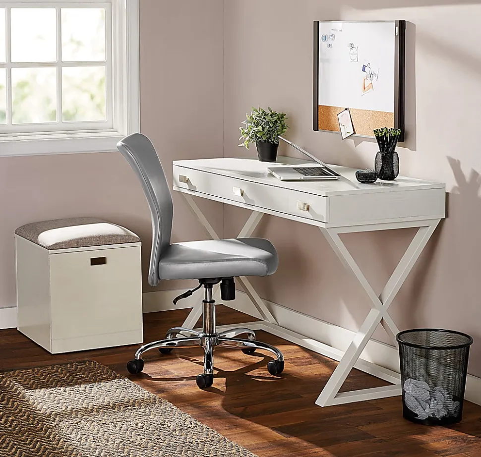 Realspace® Keri 48"W Writing Desk, White