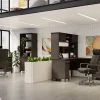 Realspace® Koru 60"W Straight Computer Desk With Integrated Power & Charging, Natural Oak, BIFMA Compliant