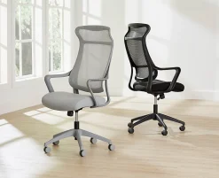 Realspace® Lenzer Mesh High-Back Task Office Chair, Black, BIFMA Compliant