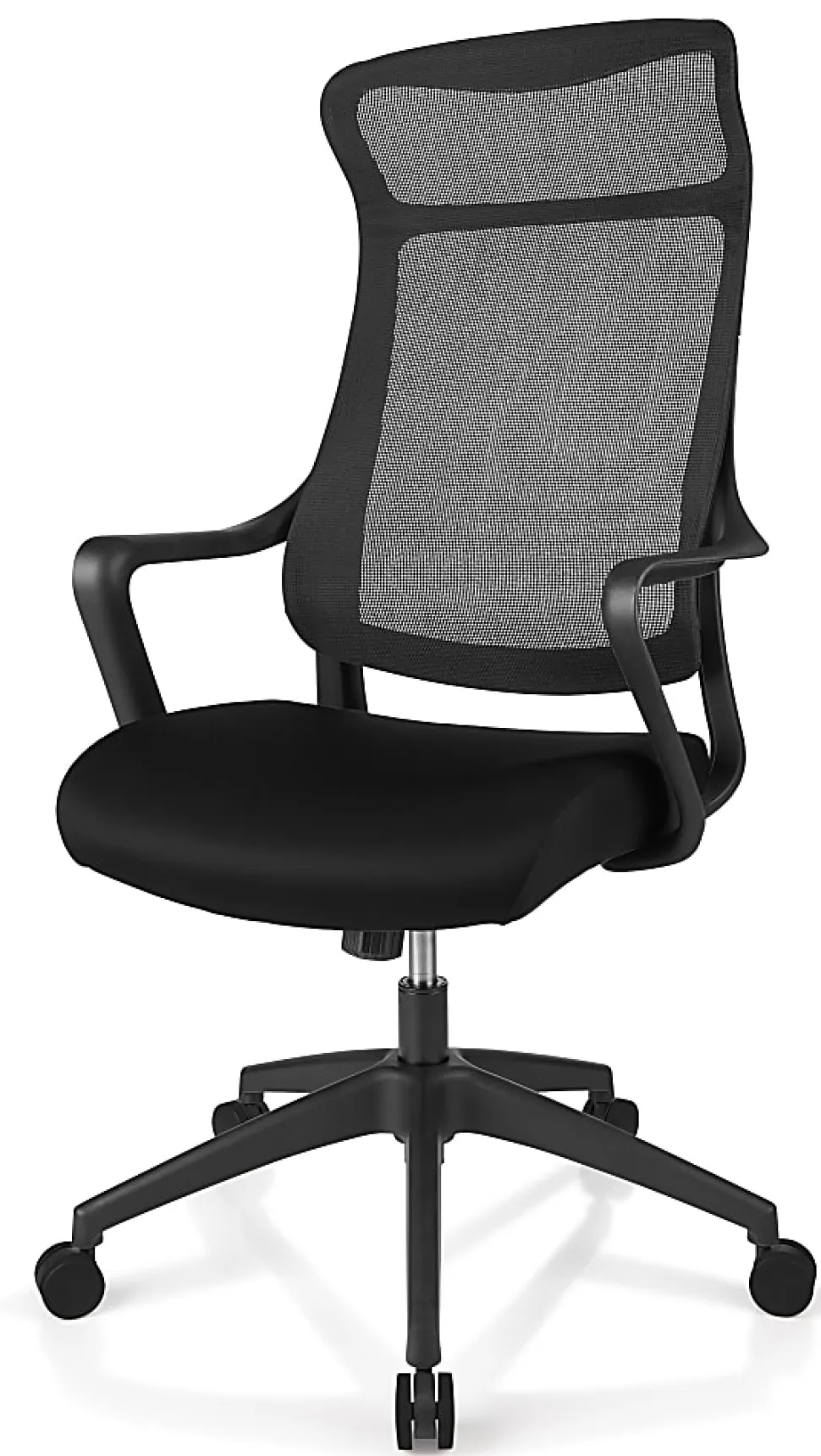 Realspace® Lenzer Mesh High-Back Task Office Chair, Black, BIFMA Compliant