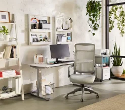 Realspace® Lenzer Mesh High-Back Task Office Chair, Gray, BIFMA Compliant