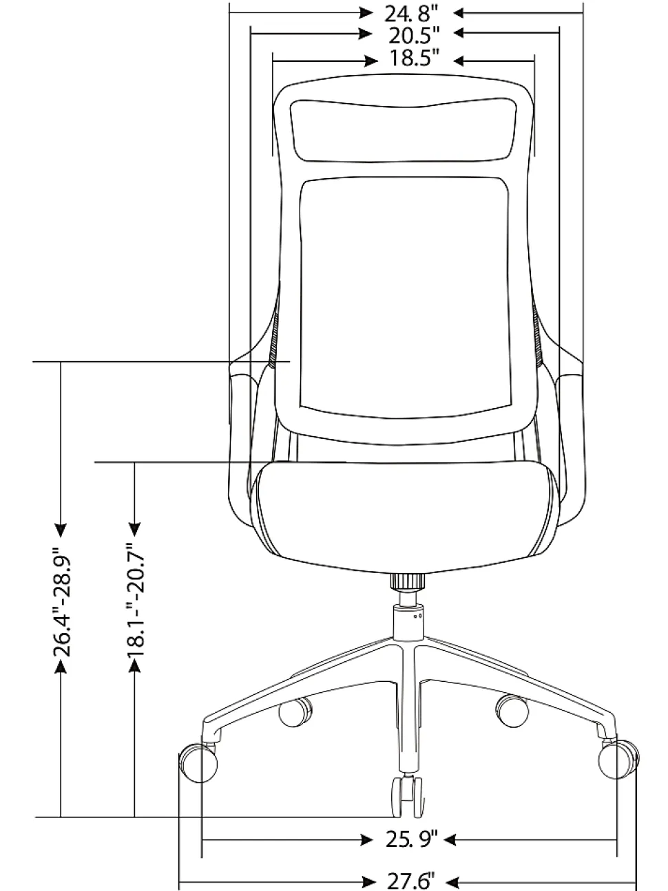Realspace® Lenzer Mesh High-Back Task Office Chair, Gray, BIFMA Compliant