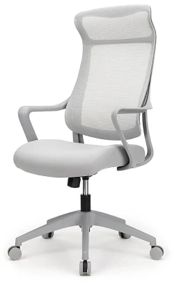 Realspace® Lenzer Mesh High-Back Task Office Chair, Gray, BIFMA Compliant