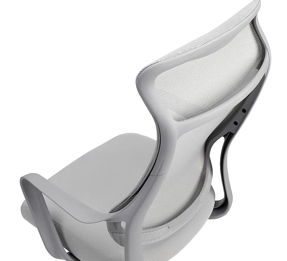 Realspace® Lenzer Mesh High-Back Task Office Chair, Gray, BIFMA Compliant