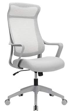 Realspace® Lenzer Mesh High-Back Task Office Chair, Gray, BIFMA Compliant