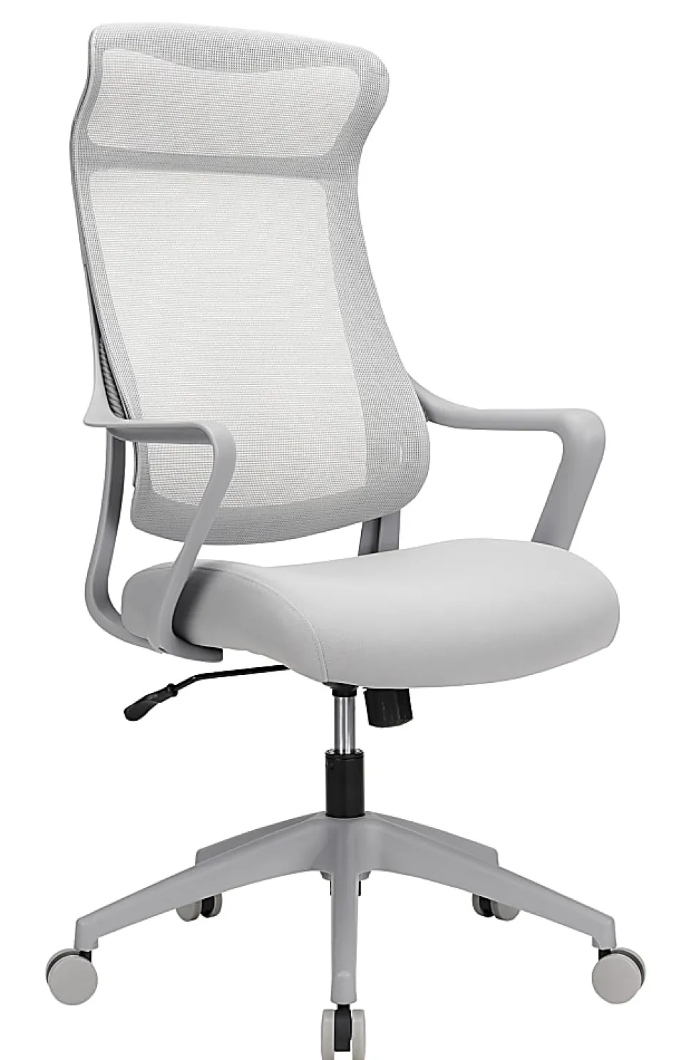 Realspace® Lenzer Mesh High-Back Task Office Chair, Gray, BIFMA Compliant