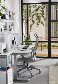 Realspace® Lenzer Mesh High-Back Task Office Chair, Gray, BIFMA Compliant