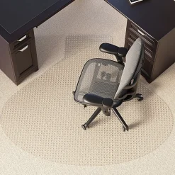 Realspace⢠Low Pile Chair Mat For L-Shaped Workstations, 66" x 60", Clear