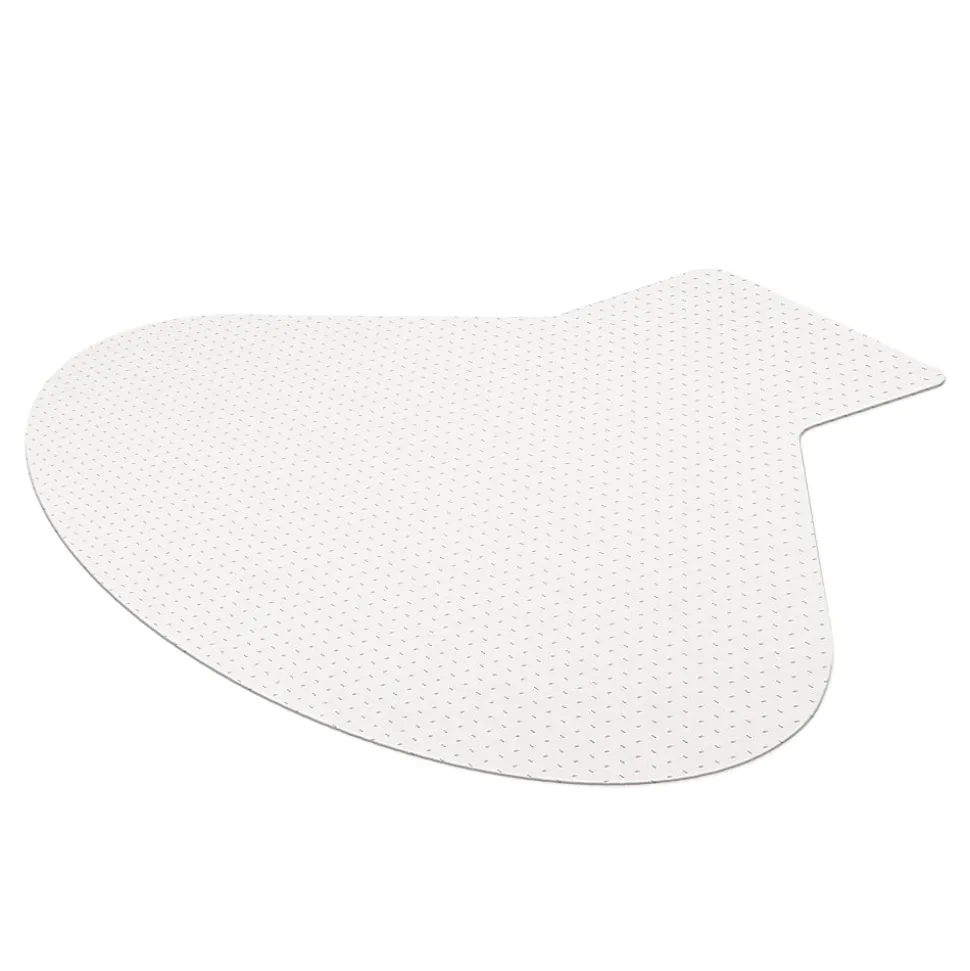 Realspace™ Low Pile Chair Mat For L-Shaped Workstations, 66" x 60", Clear