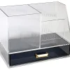 Realspace® Lucenti Acrylic Desktop Organizer, 5-1/4"H x 7"W x 3-3/4"D, Clear/Black
