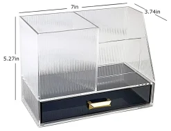 Realspace® Lucenti Acrylic Desktop Organizer, 5-1/4