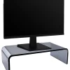 Realspace® Lucenti Acrylic Monitor Stand, 4"H x 15"W x 7-1/2"D, Translucent Black