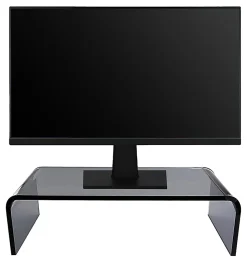Realspace® Lucenti Acrylic Monitor Stand, 4"H x 15"W x 7-1/2"D, Translucent Black