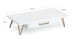 Realspace® Luna Wood/Metal Monitor Stand With Drawer, 4-3/4