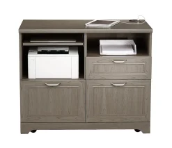 Realspace® Magellan 30”H x 36-5/16”W x 21-1/8”D Tech Station Printer Stand 2.0, Gray