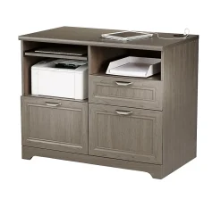 Realspace® Magellan 30”H x 36-5/16”W x 21-1/8”D Tech Station Printer Stand 2.0, Gray