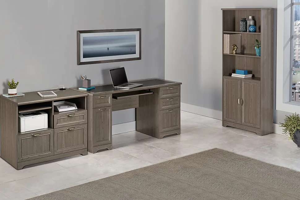 Realspace® Magellan 30”H x 36-5/16”W x 21-1/8”D Tech Station Printer Stand 2.0, Gray