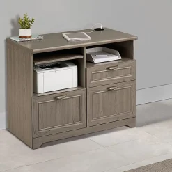 Realspace® Magellan 30”H x 36-5/16”W x 21-1/8”D Tech Station Printer Stand 2.0, Gray